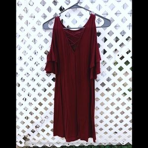 Burgundy dress
